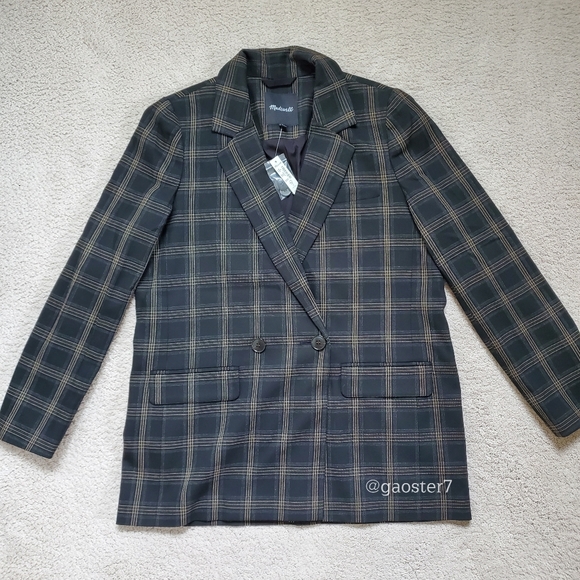 Madewell Caldwell Double-Breasted Blazer in Seaton Plaid - Picture 6 of 12